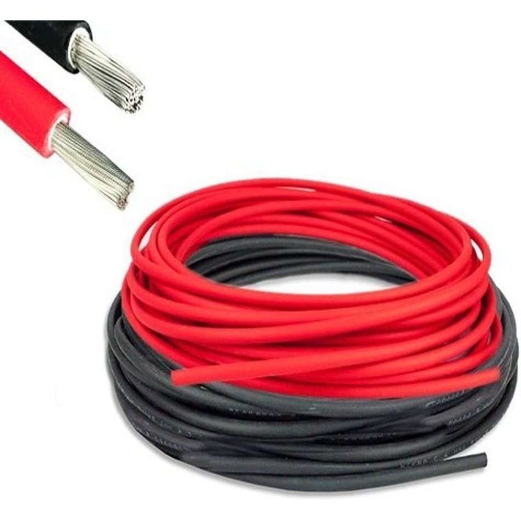 DC solar wire red and black coils